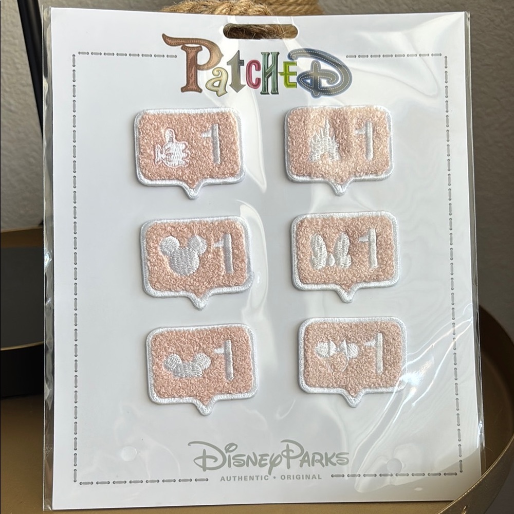 Disney Parks Iconic Patch Set - Pink and White